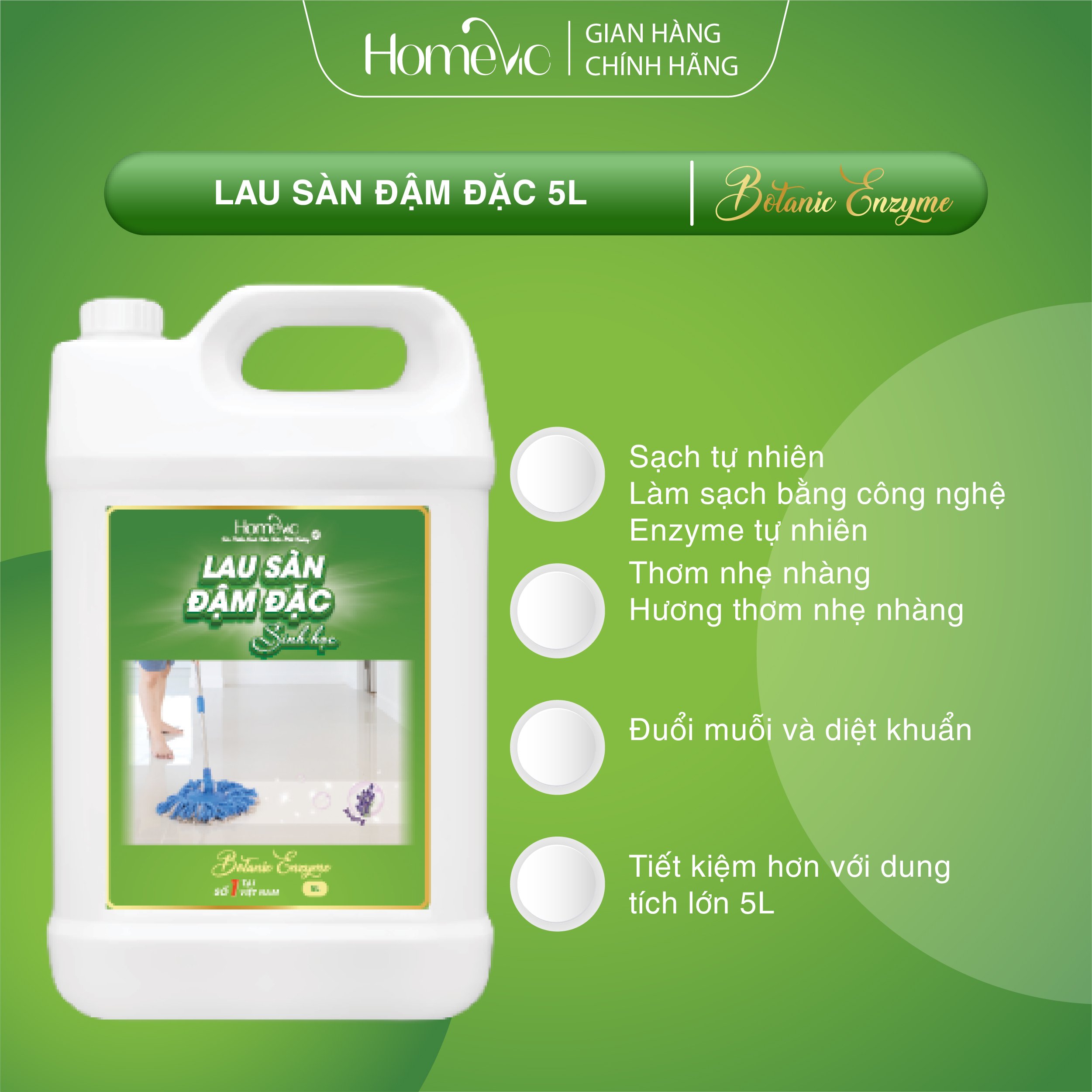 Lau sàn sinh học Botanic Enzyme 5L