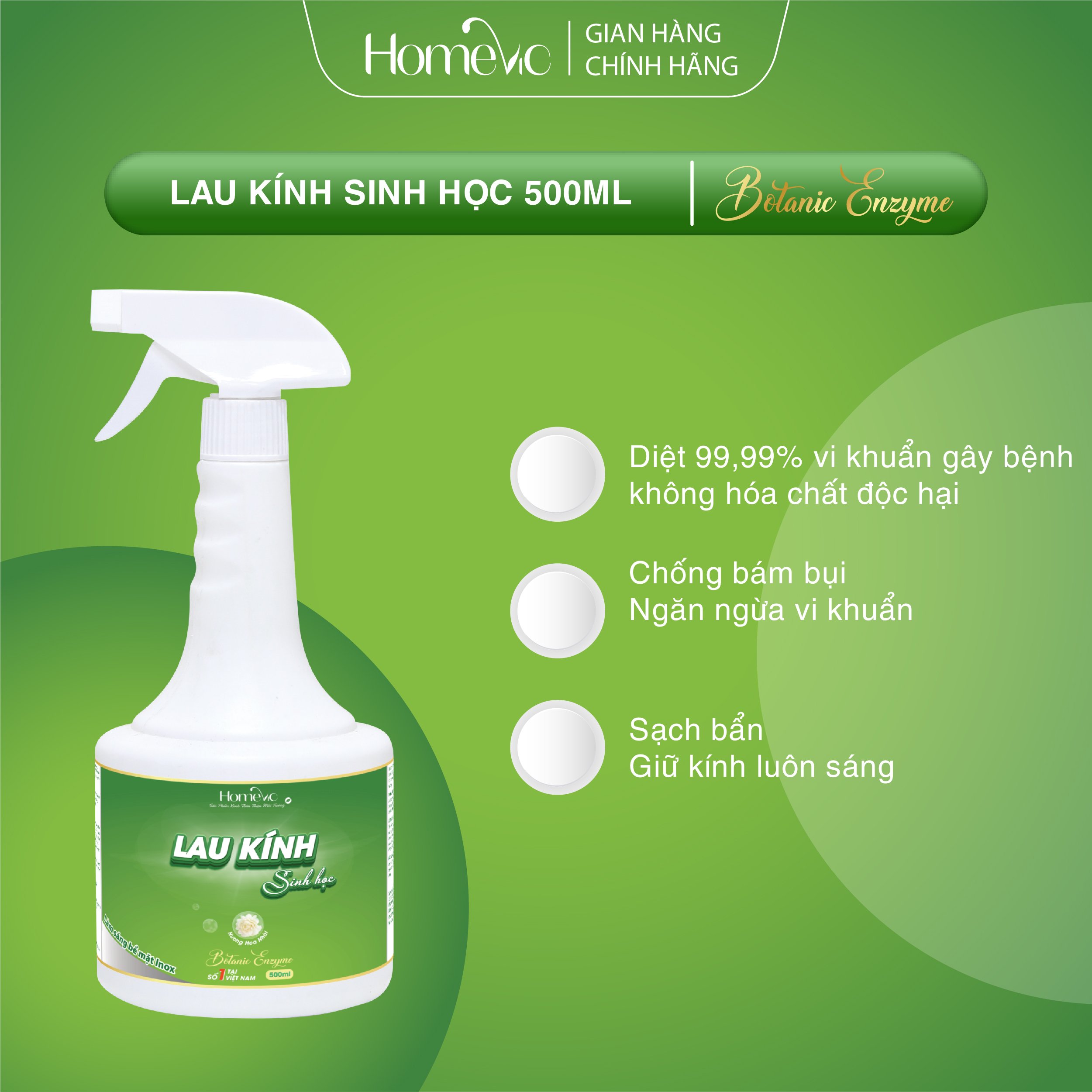 Lau kính sinh học Botanic Enzyme 500ml